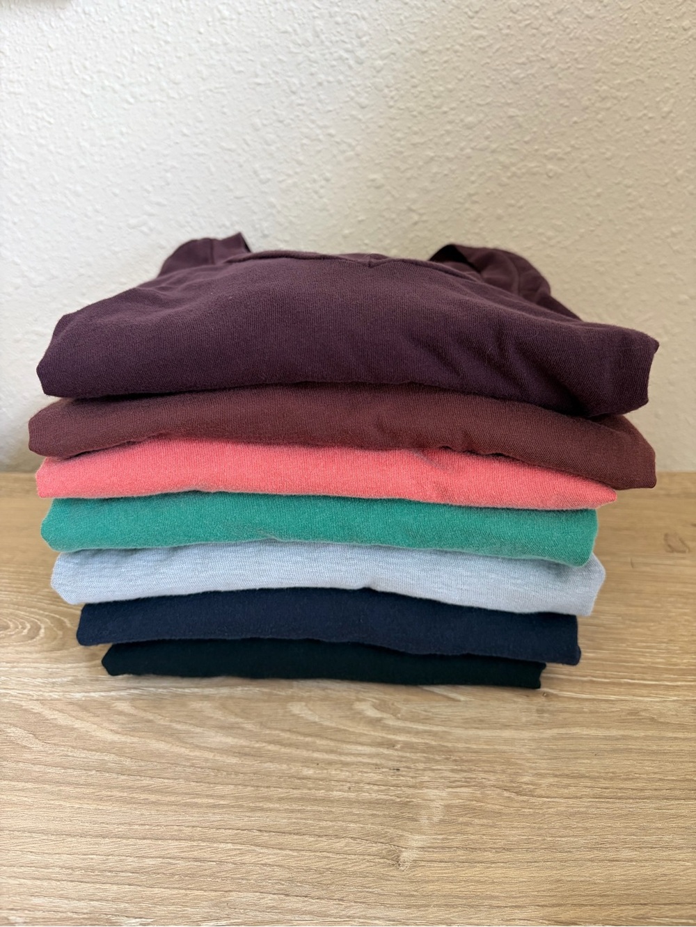 Lot of 7 James Perse Short Sleeve V Neck T Shirt Size 1 Small Minimalist Cotton